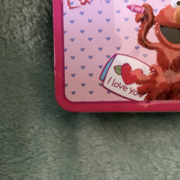 Vintage 2007 Sesame Street La-la La-Love Elmo Mini Lunch box 3D Embossed - Picture 4 of 6